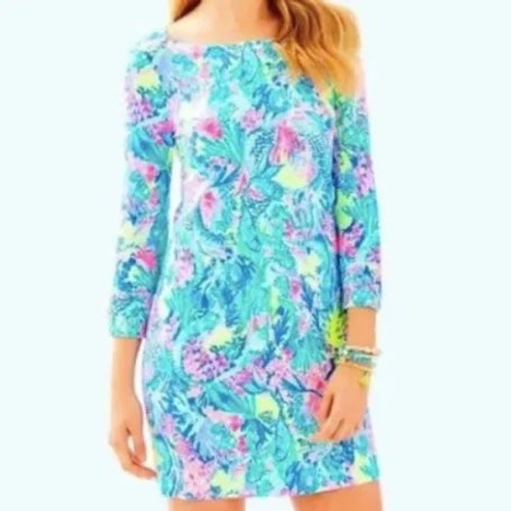 Lilly Pulitzer Mermaids Cove UPF 50+ Sophie Dress XXS NWT 17412 Multi New